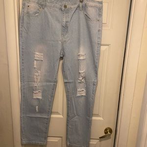 Mens distressed jeans